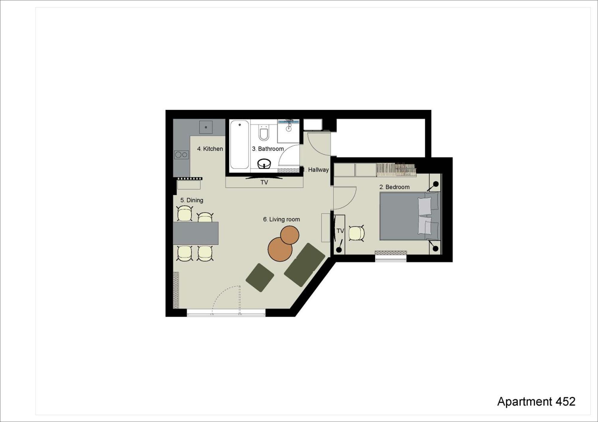 STUDIO-APP452 mit extra Schlafzimmer & Terrasse,1619754882:JPEG